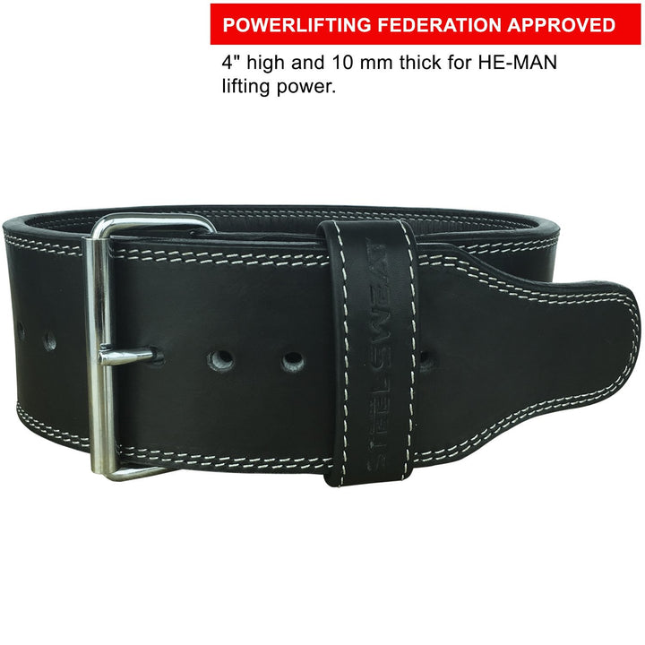 Steel Sweat BOLT Leather Weight Lifting Belt