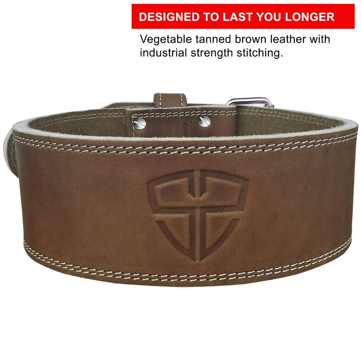 Steel Sweat HYDE Leather Weight Lifting Belt - Brown